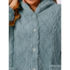 INSPIRE CHIC Women's Flannel Winter Button Up Long Hoodies With Pockets Matching Long Pants Pajama Sets 2 Pcs -Fashion Clothing Store GUEST 1bbd1291 1a56 43e1 9cc7 83ffee78c645