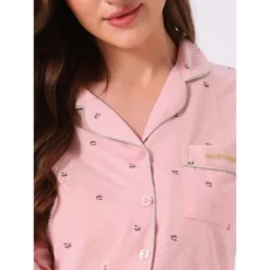 INSPIRE CHIC Women's Loungewear Button Up Cute Pattern Print Long Sleeve Notched Collar Pants Set With Pockets Pajama Set -Fashion Clothing Store GUEST 1cf3ed9b 69df 417e 985a ba1d5de7f149