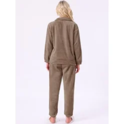 INSPIRE CHIC Women's Pajama Set Fleece Long Sleeve Fluffy Loose Plush Pants With Pockets Warm Winter Sleepwear -Fashion Clothing Store GUEST 1fd0a54b 3d36 4ecd 89c9 46b2e71f86ca