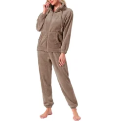 INSPIRE CHIC Women's Pajama Set Fleece Long Sleeve Fluffy Loose Plush Pants With Pockets Warm Winter Sleepwear -Fashion Clothing Store GUEST 203e9a38 cb46 4d0c b5b2 acc19df9b0c1