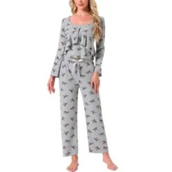 INSPIRE CHIC Women's Cami Pajama Set Tank Top Pants Long Sleeve Cardigan 3 Piece Loungewear Sets -Fashion Clothing Store GUEST 21b2cd26 cab1 4f92 9ef9 9491c847f734