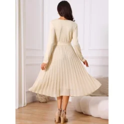INSPIRE CHIC Women's Fall Long Sleeve Casual Crewneck Pleated A Line Flowy Midi Party Dresses With Belt 7 INSPIRE CHIC Women's Fall Long Sleeve Casual Crewneck Pleated A Line Flowy Midi Party Dresses With Belt -Fashion Clothing Store GUEST 22e47ca7 eb30 41a9 b8d0 a8f9cf216fc4