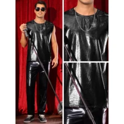 INSPIRE CHIC Men's Disco Shiny Sleeveless Crocodile Pattern Tank Top -Fashion Clothing Store GUEST 245ae37a 8f54 4cc2 ab78 1398fd47f013