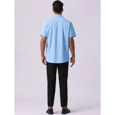 INSPIRE CHIC Men's Short Sleeve Button Down Casual Summer Hawaiian Beach Linen Shirts 2 INSPIRE CHIC Men's Short Sleeve Button Down Casual Summer Hawaiian Beach Linen Shirts - Image 2