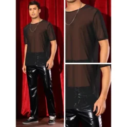 INSPIRE CHIC Men's Short Sleeve Crew Neck Party Sheer Mesh T-Shirt -Fashion Clothing Store GUEST 2a42cadd e443 45b4 8301 cdbeeb8bc481