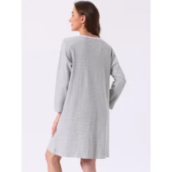 INSPIRE CHIC Women's Stripe Pajamas Nightshirt Lounge House Dress Sleep Shirts Sleepwear Long Sleeve Nightgowns -Fashion Clothing Store GUEST 34f1df91 3b63 4297 8002 ee1a011e29c9