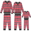 INSPIRE CHIC Women's Christmas Family Matching Pajama Set Long Sleeve Elk Snow Xmas Party Couples Sleepwear Lounge Set