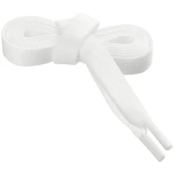 INSPIRE CHIC Flat Wide Rainbow Gradient Colorful Shoelaces For Sneakers 2 Pairs White 60cm/23.62"