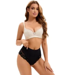 INSPIRE CHIC Women's Lace Trim High-Waisted Briefs Tummy Control Underpants -Fashion Clothing Store GUEST 3c2674be e626 4ac1 9249 81988efb31fa