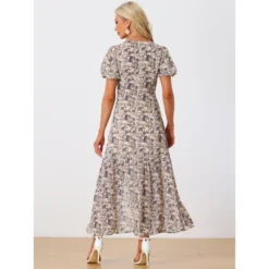 INSPIRE CHIC Women's Floral Smocked Square Neck Ruffle Beach Boho Maxi Dress 6 INSPIRE CHIC Women's Floral Smocked Square Neck Ruffle Beach Boho Maxi Dress -Fashion Clothing Store GUEST 3dfd7319 406a 4767 ab07 54f5c0982097