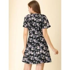 INSPIRE CHIC Women's Floral Pleated Collar Keyhole Front Raglan Sleeve Casual A-Line Dress 7 INSPIRE CHIC Women's Floral Pleated Collar Keyhole Front Raglan Sleeve Casual A-Line Dress -Fashion Clothing Store GUEST 40de4d2d c442 4b67 b681 abcd70e4a829
