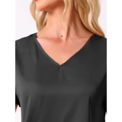 INSPIRE CHIC Women's Sliky Satin Loungewear Ruffle Short Sleeve Tops And Long Pants Pajama Sets -Fashion Clothing Store GUEST 410e4980 ac4c 43ce 83a7 e4d56246bdb4