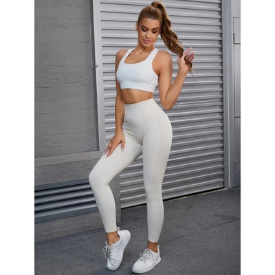 2 Pcs Women's High-Waisted Tummy Slimming Cycling Running Workout Legging Pants - INSPIRE CHIC 3 2 Pcs Women's High-Waisted Tummy Slimming Cycling Running Workout Legging Pants - INSPIRE CHIC - Image 3
