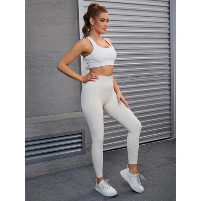 2 Pcs Women's High-Waisted Tummy Slimming Cycling Running Workout Legging Pants - INSPIRE CHIC 4 2 Pcs Women's High-Waisted Tummy Slimming Cycling Running Workout Legging Pants - INSPIRE CHIC - Image 4