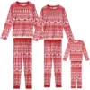 INSPIRE CHIC Christmas Family Matching Pajama Set Elk Long Sleeve Xmas Tree Snow Couples Sleepwear Lounge Set