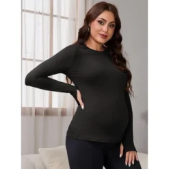 INSPIRE CHIC Women's Maternity Long Sleeve T-shirts Crew Neck Yoga Blouse Pregnancy Tee Clothes -Fashion Clothing Store GUEST 59d9a881 2706 4e6a aa28 bcbef2e8547e