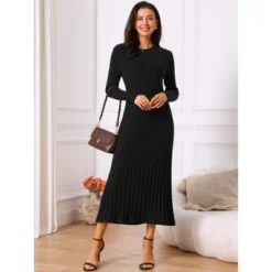 INSPIRE CHIC Women's Crewneck Knit Long Sleeve Midi Ribbed A-Line Sweater Dress 6 INSPIRE CHIC Women's Crewneck Knit Long Sleeve Midi Ribbed A-Line Sweater Dress -Fashion Clothing Store GUEST 5a50e143 dcbf 4d21 a007 10403f3f399c