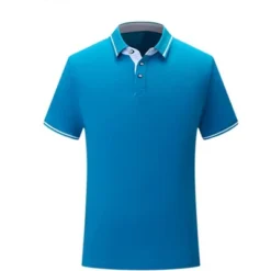 INSPIRE CHIC Men's Short Sleeve Contrast Color Summer Business Golf Polos
