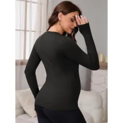 INSPIRE CHIC Women's Maternity Long Sleeve T-shirts Crew Neck Yoga Blouse Pregnancy Tee Clothes -Fashion Clothing Store GUEST 5d403337 15a5 44e9 a3a4 6f251d531989