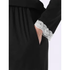 INSPIRE CHIC Women's Pajama Sets Lace Trim Long Sleeve Button Down Sleepwear Elastic Waist Lounge Pant Set With Pockets -Fashion Clothing Store GUEST 67893d20 9ab2 426a a0a0 9575c51e1451