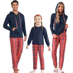 INSPIRE CHIC Christmas Family Pajama Sets Matching Hooded Long Sleeve Top With Plaid Pants Lounge Set -Fashion Clothing Store GUEST 6f9262b1 dcd3 405c 95a5 ae6207b6e832