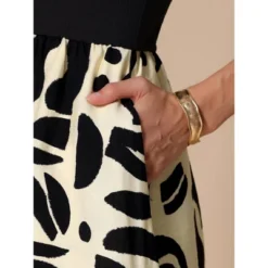 INSPIRE CHIC Women's Summer Sleeveless Pattern Splicing Round Neck Midi Dress -Fashion Clothing Store GUEST 750da4c6 c35f 4912 805b 4f6818001a7d