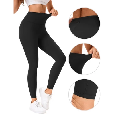 INSPIRE CHIC Women's 3 Packs High Waist Tummy Control Workout Running Leggings Soft Shapewear Pants 2 INSPIRE CHIC Women's 3 Packs High Waist Tummy Control Workout Running Leggings Soft Shapewear Pants - Image 2