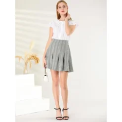 INSPIRE CHIC Women's Plaid Pleated High Waist A-line Mini Skirt -Fashion Clothing Store GUEST 78af4322 95fb 46bc 8337 7fa290abd65a