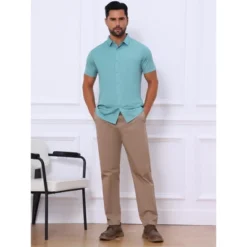 INSPIRE CHIC Men's Button Down Short Sleeve Solid Color Business Dress Shirts 7 INSPIRE CHIC Men's Button Down Short Sleeve Solid Color Business Dress Shirts -Fashion Clothing Store GUEST 7a48f66a 27c0 4aa7 ab2c 15a657dbfae3