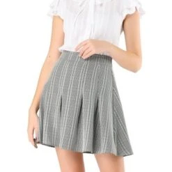 INSPIRE CHIC Women's Plaid Pleated High Waist A-line Mini Skirt -Fashion Clothing Store GUEST 7b4b9ff1 ef03 41bd ab9a 992c86e49b24