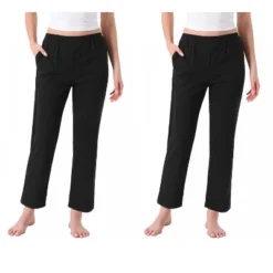INSPIRE CHIC Women's 2 Pcs Cotton Pajama Bottoms Elastic Waist With Pocket Long Sleepwear Lounge Pants -Fashion Clothing Store GUEST 7bcc5acd 0f8c 4833 b420 e5c1789a99cf