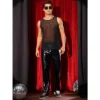 INSPIRE CHIC Men's Sleeveless Crew Neck Party Mesh Sheer Tank Top