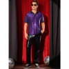 INSPIRE CHIC Men's Sequin Contrast Color Collar Short Sleeved Party Disco Polo Shirts