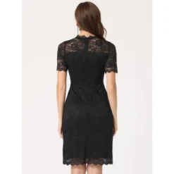 INSPIRE CHIC Women's Cocktail Party Elegant Floral Lace Crew Neck Sheath Dresses -Fashion Clothing Store GUEST 7fd449de 1bf7 483e 99dc a107479e09d2