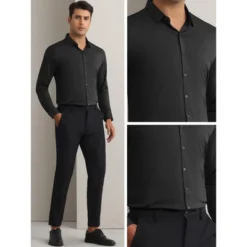 INSPIRE CHIC Men's Long Sleeve Button Down Solid Color Business Dress Shirt 7 INSPIRE CHIC Men's Long Sleeve Button Down Solid Color Business Dress Shirt -Fashion Clothing Store GUEST 8227d35c 3012 410e af3e deba5ede0226