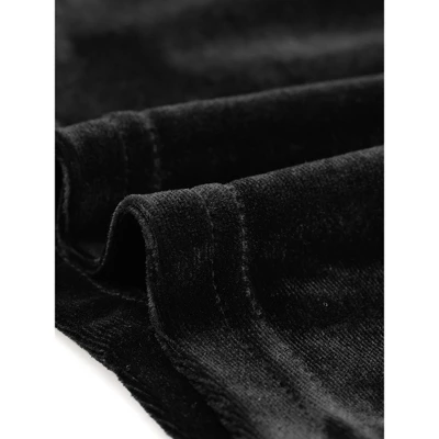 INSPIRE CHIC Women's Velvet Zipper Front Slim Fit Sleeveless Cami Crop Top 3 INSPIRE CHIC Women's Velvet Zipper Front Slim Fit Sleeveless Cami Crop Top - Image 3