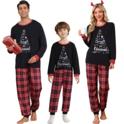INSPIRE CHIC Christmas Family Pajama Set Long Sleeve Xmas Tree Check Couples Matching Lounge Set -Fashion Clothing Store GUEST 8bc3f49f 8f56 4a23 8b7f 36567d1fb9d6