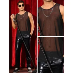 INSPIRE CHIC Men's Sleeveless Crew Neck Party Mesh Sheer Tank Top -Fashion Clothing Store GUEST 8cf1bd8e da68 44ec 9103 7e24cae18ab3