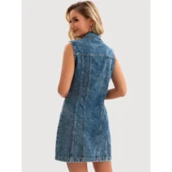 INSPIRE CHIC Women's Denim Sleeveless Country Summer Collared Button Down Mini Jean Dresses 6 INSPIRE CHIC Women's Denim Sleeveless Country Summer Collared Button Down Mini Jean Dresses -Fashion Clothing Store GUEST 934adc26 b836 4347 937f 77df7a56d071