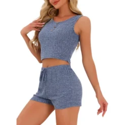 INSPIRE CHIC Women's Ribbed Knit Casual Crop Tank Top With Shorts Sleeveless Pajama Sets 9 INSPIRE CHIC Women's Ribbed Knit Casual Crop Tank Top With Shorts Sleeveless Pajama Sets -Fashion Clothing Store GUEST 9b8d0778 5b05 4843 9477 ed28fcb9b9c8
