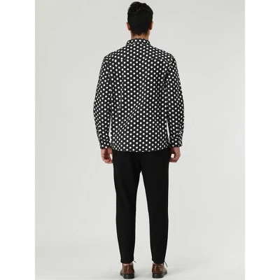 INSPIRE CHIC Men's Long Sleeves Button Down Polka Dots Shirt 4 INSPIRE CHIC Men's Long Sleeves Button Down Polka Dots Shirt - Image 4