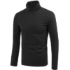 INSPIRE CHIC Men's Slim Fit Long Sleeve Pullover Turtleneck T-Shirt