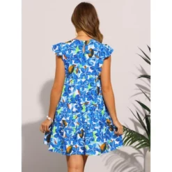 INSPIRE CHIC Women's Short Sleeve Crew Neck A Line Flower Casual Dress -Fashion Clothing Store GUEST abd646c1 e9ae 4773 a01b a3e1cc3364ef