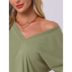 INSPIRE CHIC Women's Oversized V Neck Workout Tracksuit T-Shirts Tops With Biker Shorts Pajamas Lounge Set 2 Pcs -Fashion Clothing Store GUEST aee337e2 7212 428b 9236 15a39df5a8d3