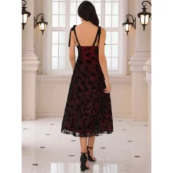 INSPIRE CHIC Women's Sleeveless Spaghetti Strap Floral Mesh A-Line Midi Dress -Fashion Clothing Store GUEST bb89b265 38cf 4ed7 a3ff e56a3e8b1fb0