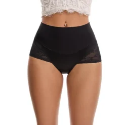 INSPIRE CHIC Women's Hi-Cut Satin High Waisted Lace Trimmed Tummy Control Underpants Briefs 11 INSPIRE CHIC Women's Hi-Cut Satin High Waisted Lace Trimmed Tummy Control Underpants Briefs -Fashion Clothing Store GUEST bbfe2b8c 12e7 48d7 b930 343686cf6bc9