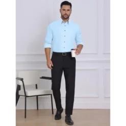 INSPIRE CHIC Men's Contrasting Colors Collar Long Sleeve Button Down Formal Business Dress Shirts -Fashion Clothing Store GUEST c58e4f33 f37c 4285 bae4 117ae80f536d