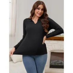 INSPIRE CHIC Women's Maternity Tops Sweater Long Sleeve Turndown V Neck Tunic Blouse Pregnancy Clothes -Fashion Clothing Store GUEST dac66d62 8144 4570 b997 e9205fc60174