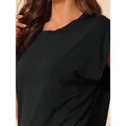 INSPIRE CHIC Women's 2 Pcs Summer Soft Short-Sleeve Tee With Ruffled Shorts Lounge Pajama Set -Fashion Clothing Store GUEST e01cf6f6 4faf 40df 963b 5bf9978d5de4