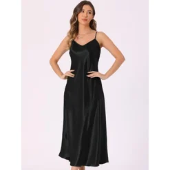 INSPIRE CHIC Women's Satin Sleeveless V Neck Spaghetti Strap Evening Party Maxi Dress -Fashion Clothing Store GUEST eed4cd75 7cb9 4d1a a375 3285f2811338